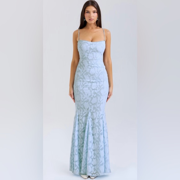 House of CB Light Blue Backless Dress - Picture 2 of 3